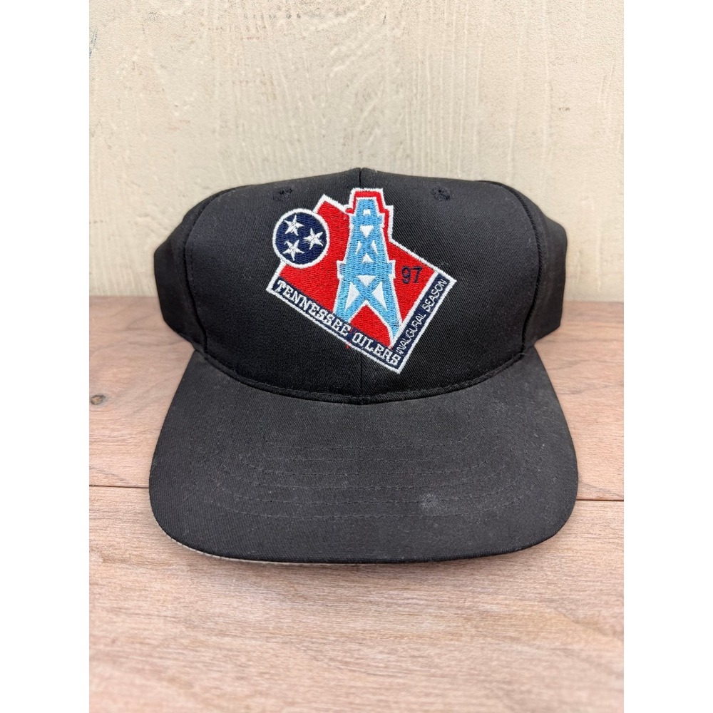 Tennessee Oilers Twins Enterprise 1997 Inaugural Season NFL Snapback Hat Black